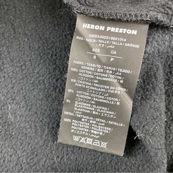 Heron Preston Black Crewneck Sweatshirt Size Small - Picture 9 of 12